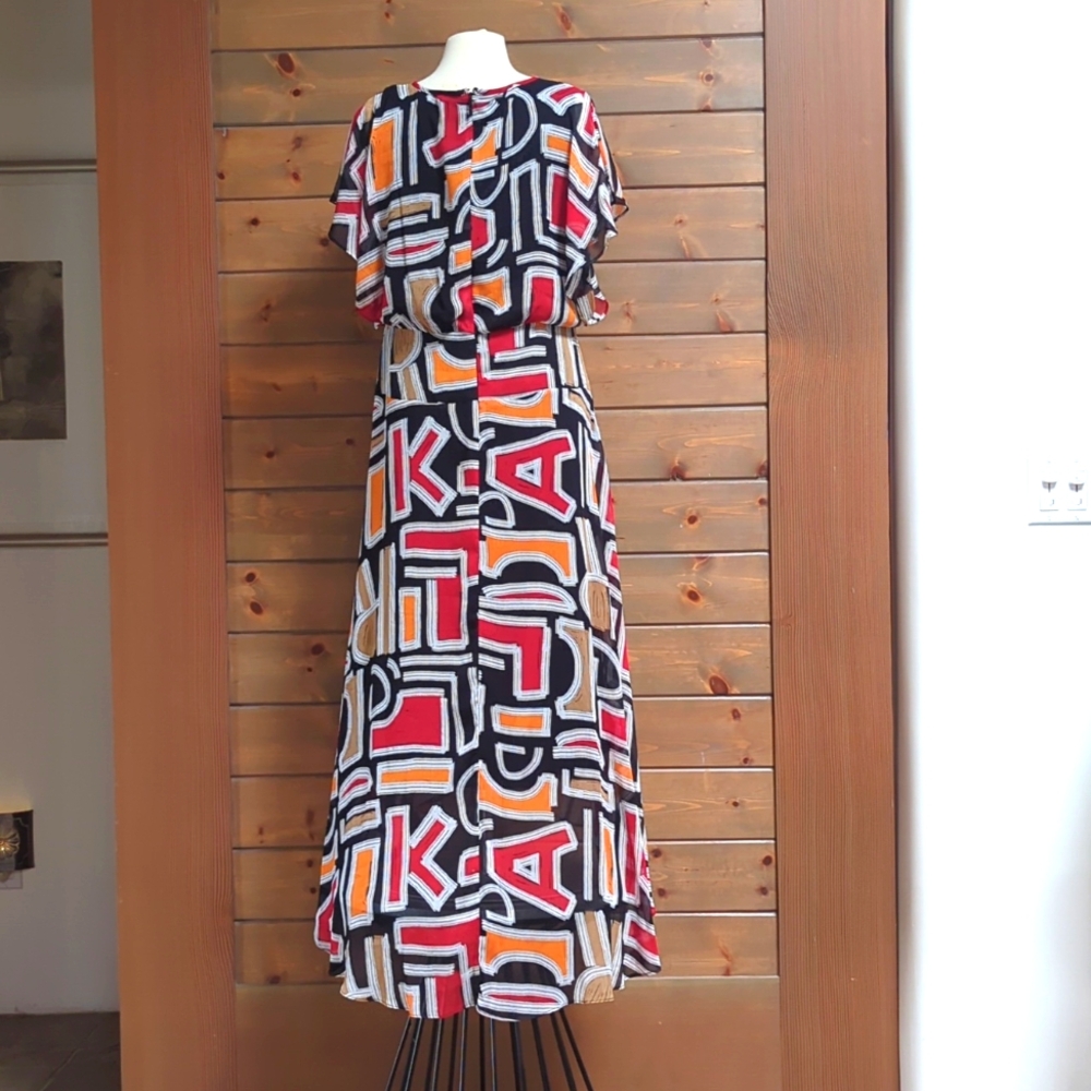 Geometric Patterned Dress - image 5